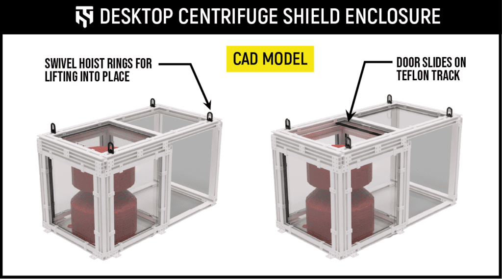 Centrifuge safety enclosure, CAD model. 