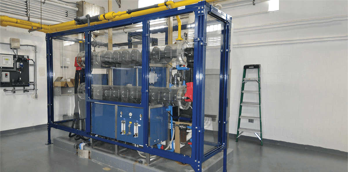 Custom machine shielding improves the safety during testing procedures.